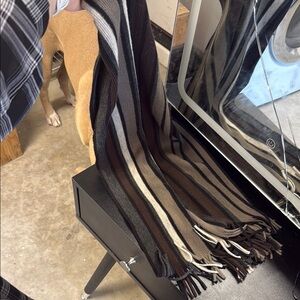Striped Black and Brown Scarf